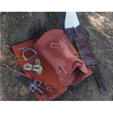 Imagem de KIT 10x peças Sela Freio De Ouro Arreio Cavalo Crioulo Laço - SELARIA 