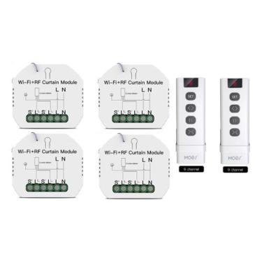 Imagem de Kit 4 Controlador + 2controle Cortina Wifi Alexa Google Home - Moes