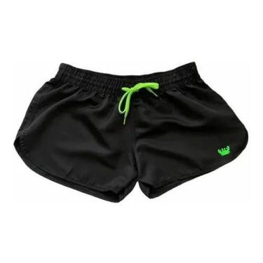Imagem de Shortinho Moda Praia Relaxado Bermuda Tactel Liso Siri Feminino, M, F,