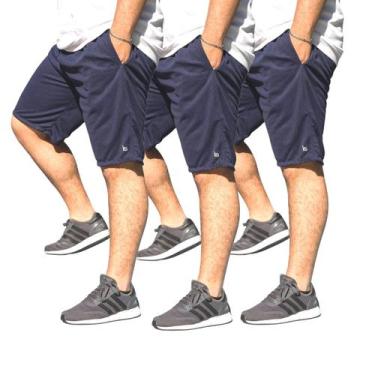 Imagem de Kit 3 Bermuda Plus Size Dry Masculina Treino Academia - BEN20 PREMIUM,
