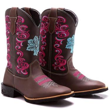 Imagem de Bota Botina Feminina Country Texana Montaria - Terra Fofa, Marrom flor