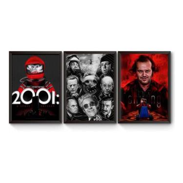 Imagem de Kit 3 Quadros Filmes Stanley Kublick Poster Moldurado - Fanarte