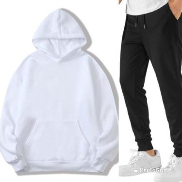 Imagem de Kit moleton de algodão com calça - GBR, Branco, G