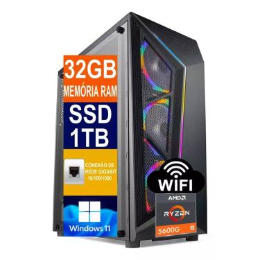 Imagem de Computador Tech Power AMD Ryzen 5 5600g, SSD 1TB Nvme M.2, 32GB De Memória DDR4, WINDOWS 11 Pro