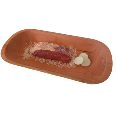 Imagem de Gamela Grande Churrasco Peixes  Petisco Carne Frutas Decoração Madeira