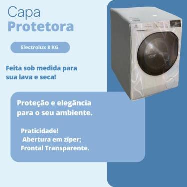 Imagem de Capa para lava e seca electrolux 8kg lsp transparente - Clean Capas , 