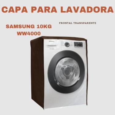 Imagem de Capa para lavadora samsung 10kg ww4000 transparente flex - Capas Flex,