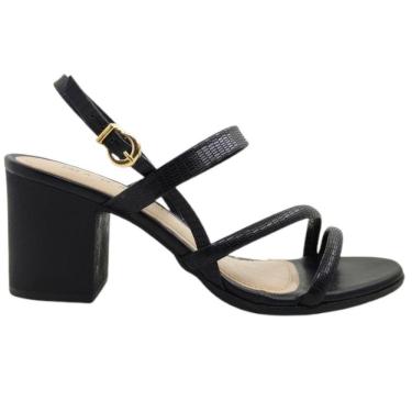 Imagem de Sandália Feminina Casual Social Dia a Dia Passeio Trabalho Salto Grosso Médio Conforto Ramarim 2451202