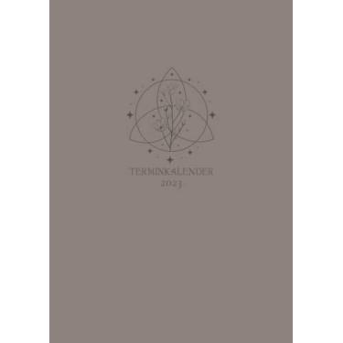 Imagem de Terminkalender 2023: A4 Wochenplaner mit Zeiteinteilung | 1 Woche auf 2 Seiten mit Uhrzeit | Personal Organizer | Terminplaner mit Zeit | Soft-Cover Boho Grau