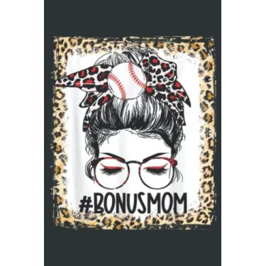 Imagem de Bleached Baseball Bonus Mom Messy Bun Game Day Mothers Day: Easter Lined Notebook 6x9 inch 121 Pages