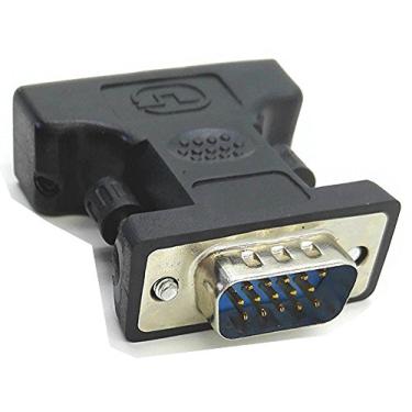 Imagem de zdyCGTime Adaptador de cabo DVI para VGA - Preto - F/M, DVI (24+5) para VGA (15 pinos) - Preto - F/M,