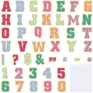 Imagem de Humyoun 176 Peças de Letras e Números Grandes de Quadro de Avisos de 7" com 340 Peças de Pontos Adesivos, Recortes de Letras Do Alfabeto de Papel para Decoração de Quadro-Negro de (, Colorido)