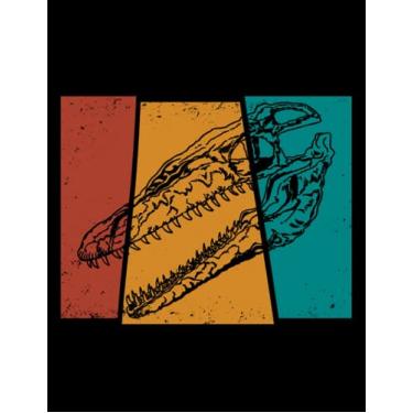 Imagem de Notebook: Mosasaurus Retro Mosasaurus I Fossil I Dinosaur: Journal Notebook Gift For Someone Who Loves Writing| 100 Pages 8.5x11