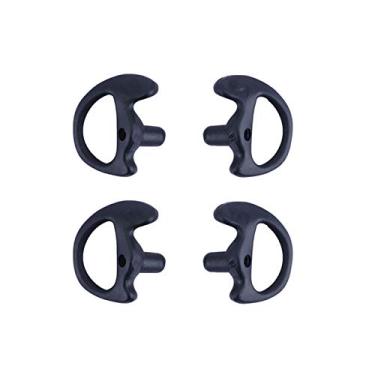 Imagem de Yolipar Fone de ouvido de silicone macio de substituição para walkie talkie, kit de áudio com tubo acústico de ar (preto, médio (2 pares))