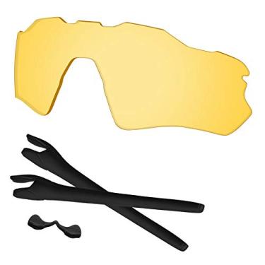 Imagem de Predrox Lentes HD Yellow Radar EV Path e kits de borracha de substituição para óculos de sol Oakley OO9208