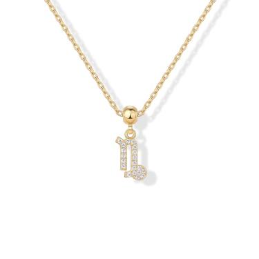 Imagem de PAVOI Colar delicado do zodíaco banhado a ouro 14K com pingentes - corrente ajustável com pingente de ouro do zodíaco para mulheres - pingentes pequenos removíveis de astrologia - presentes fofos de