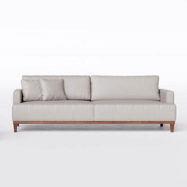Imagem de Sofá Living Doha 2,28m em Couro Bege - Home Mobily