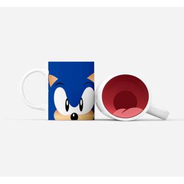 Imagem de Caneca sonic the hedgehog 325ml - com bocão no fundo - Pammy studio, a