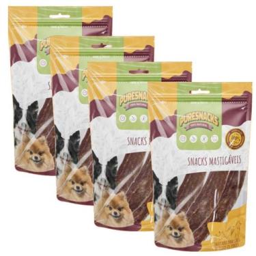 Imagem de Kit Petisco Natural Cachorro 12un Snacks Puresnacks Filezinho