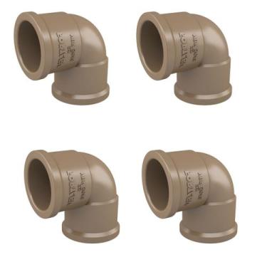 Imagem de Kit 15 Cotovelo Joelho 3/4 Fortlev 90 Soldável 25mm Marro