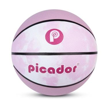 Imagem de PP PICADOR Bola de basquete tamanho 3, rosa tie dye para meninas pequenas, mini basquete de borracha para ambientes internos e externos, presente escolar (56 cm)