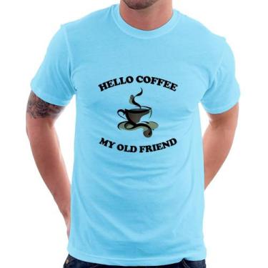 Imagem de Camiseta Hello coffee my old friend - Foca na Moda, Azul bebê, P