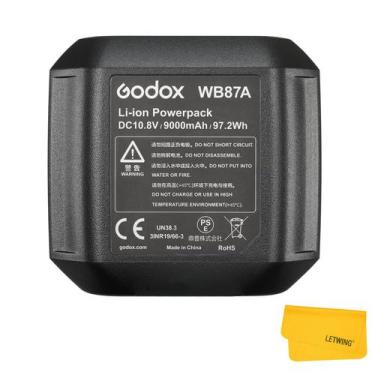 Imagem de Bateria de Lítio GODOX WB87A/WB87B 10,8V/9000mAh para Flash AD600