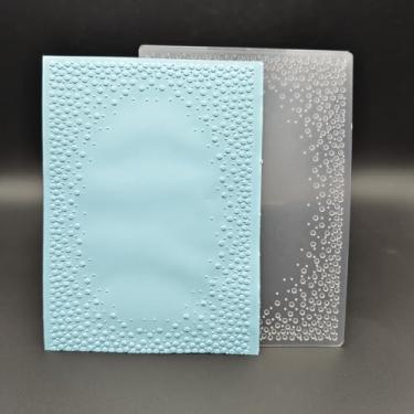 Imagem de Pasta de plástico em relevo tamanho A6 pontos hexagonais moldura papel artesanato plástico texturizado impressões para fazer cartões scrapbooking