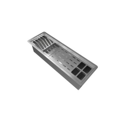 Imagem de Calha Para Pratos Copos Louças Embutir Canal Úmido 60cm - BRsteel