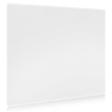 Imagem de DAWNTREES Mouse pad de vidro para jogos, rastreamento preciso e rápido, vidro temperado, base de borracha antiderrapante, tapete de mouse GG para jogadores, escritório e casa, branco