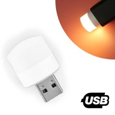 Imagem de Mini Luminaria Luz Lampada Led Abajur Usb Notebook - shop mix, Branco 