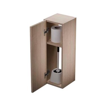 Imagem de Armário Organizador Multiuso Carvalho com Porta p/ Banheiro