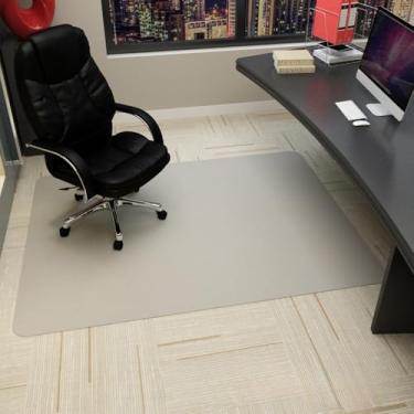 Imagem de Tapete para cadeira giratória de escritório 90x120cm, tapete para cadeira de jogos de computador, cores para quarto, sala de estar, escritório, carpete para cadeira giratória, branco, 90x120cm