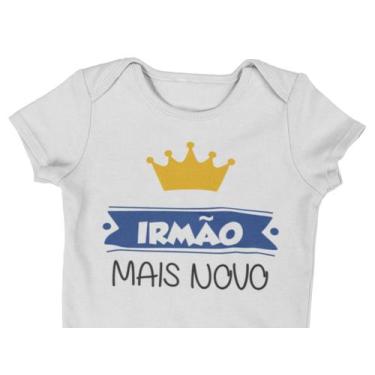 Imagem de Roupa Bebê Body Irmão Mais Novo Branca - Del France, PP