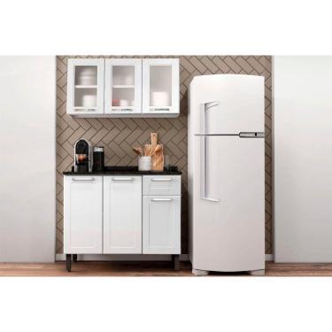 Imagem de Kit de Cozinha Completa 2 Peças Múltipla (Aéreo + Gabinete) Branco - Bertolini
