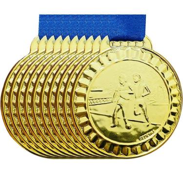 Imagem de Kit 25 Medalhas Esportivas Futebol Vôlei 4,5cm Grande Metal Modelos: futebol