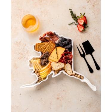 Imagem de FIFTY UNITED PLATES Assadeira em forma de Alasca, travessa de servir ou bandeja decorativa, charmosa, porcelana, forno, micro-ondas e lava-louças