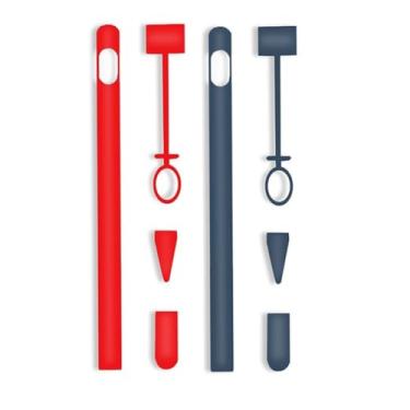 Imagem de ARFUKA Capa de silicone compatível com Apple Pencil 1ª geração - Capa protetora à prova de choque com tampa, suporte antiderrapante, capa leve e macia para Smart Stylus, pacote com 2