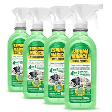 Imagem de Kit Espuma Magica Limpeza Poderosa Proauto com 4uni 500ml