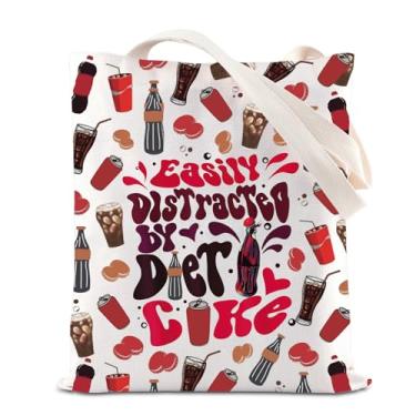 Imagem de D*et Drinks Sacola para amantes de refrigerantes presente para amantes de bebidas gaseificadas, bolsa de ombro, presente de bebidas geladas, presente de viagem de verão (Facilmente DI T)