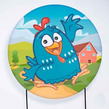 Imagem de Painel de Festa Redondo de 1,80m Galinha Pintadinha - Fera Print