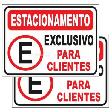 Imagem de Kit 2 Placas PVC 30x20cm "Proibido Estacionar Garagem Sujeito a Guinch