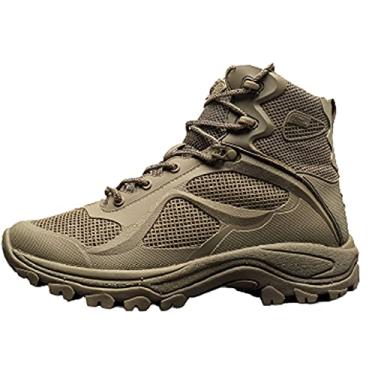 Imagem de Botas militares e táticas masculinas, Botas masculinas de caminhada à prova d'água, Sapato táticas Trekking Commando, Sapato militares respiráveis de trabalho(Sand,41 EU)