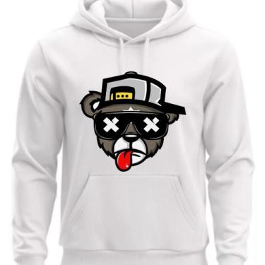Imagem de Moletom Personalizado Urso Bone Bolado Fio 30.1 - Hs, Branco, M