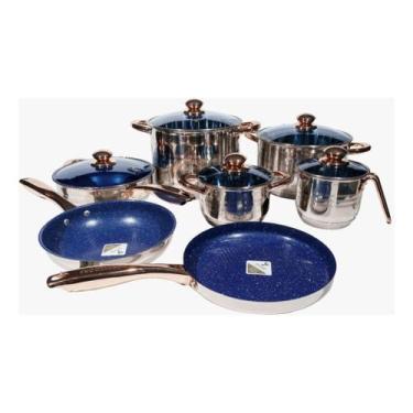 Imagem de Jogo De Panelas Alemã - Aço Cirúrgico 23 Pçs Fundo Cerâmico - alfashop