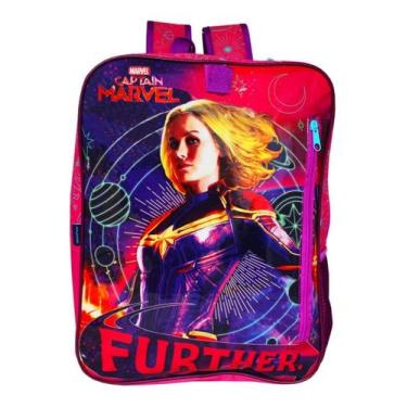 Imagem de Mochila Escolar De Costas Capitã Marvel Vingadores Further - Dermiwil,