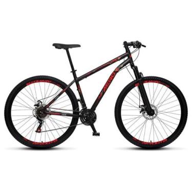Imagem de Bicicleta Aero Aro 29 Steel Rider, Preto com vermelho