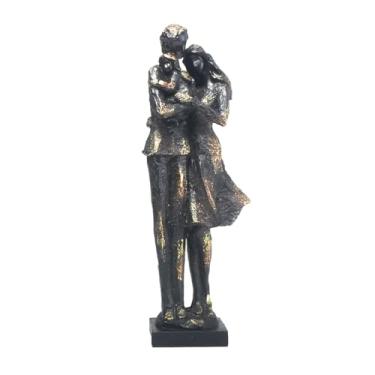 Imagem de XLWLLNJ Abstract Casal estátua Os amantes de ornamentos Decoração de figura para aniversário de noivado, Família de Casal