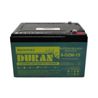 Imagem de Bateria Estacionária Duran 15AH 12V VRLA AGM Ciclo Profundo Bike Elétr