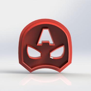 Imagem de Cortador Capitão América Máscara Tamanho 3Cm